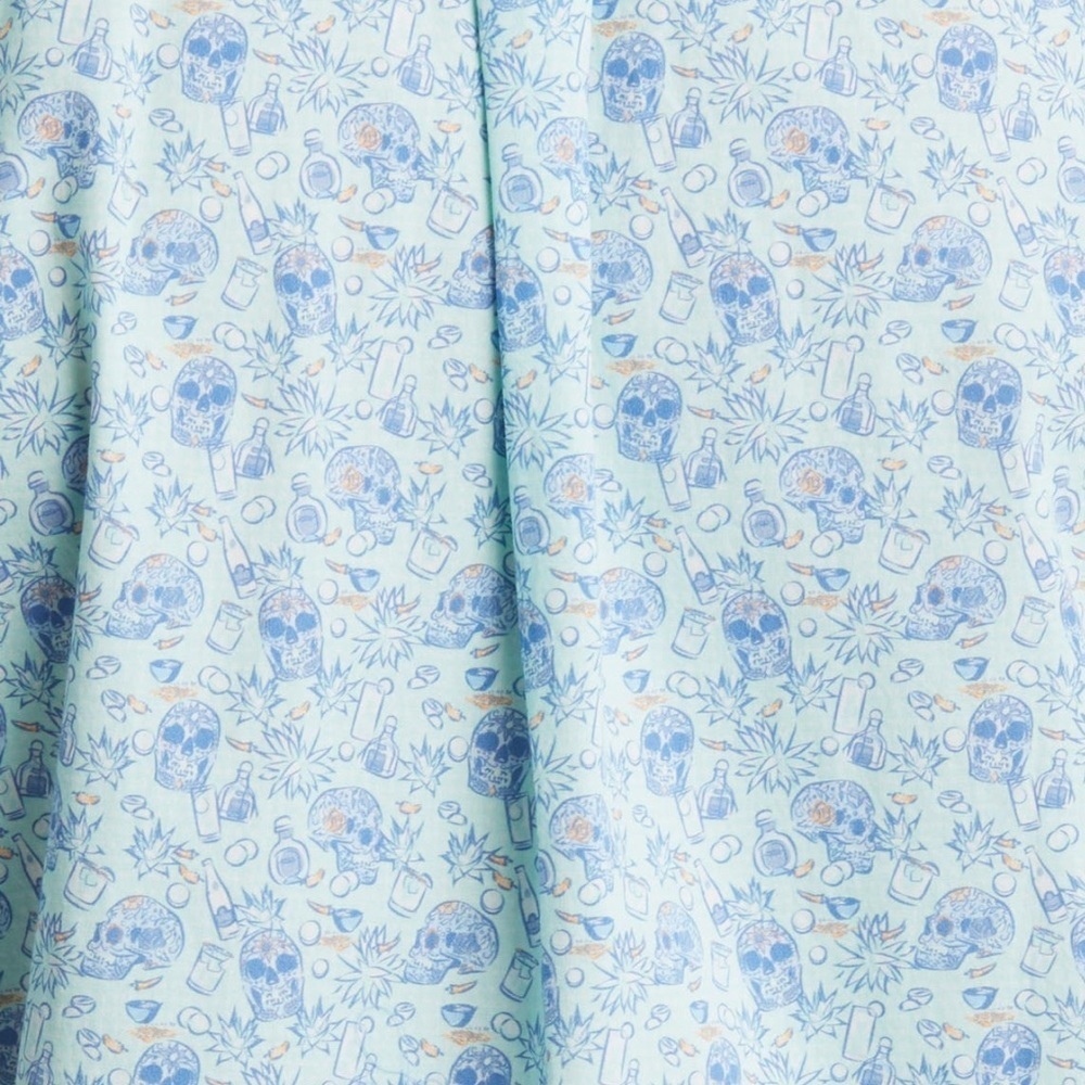 Peter Millar Cowboy Cantina Skulls & Tequila Men’s SS Stretch Shirt size Medium - Picture 13 of 14